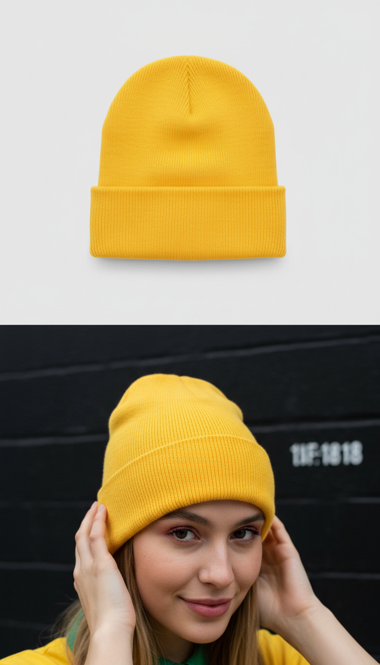 Pop Yellow beanie